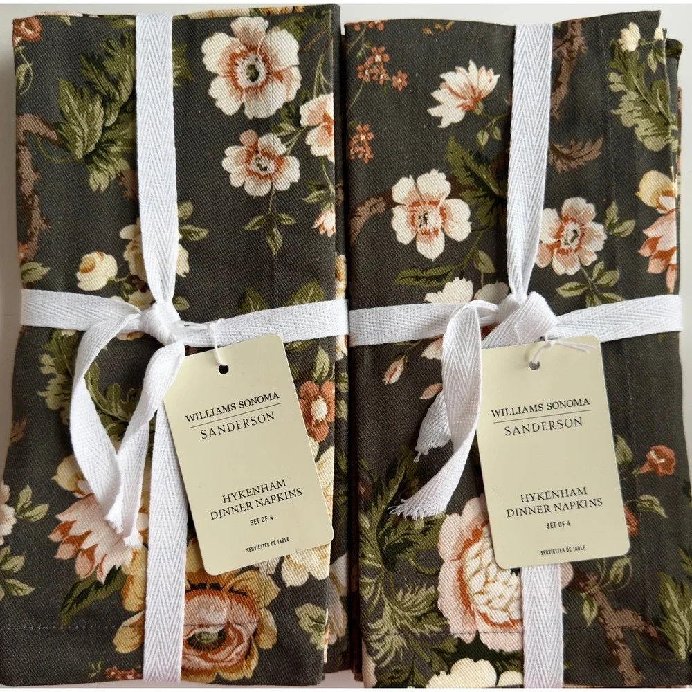 Sanderson x Williams Sonoma Hykenham Florals Napkins, Set of 8, Retail $99